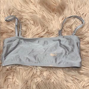 Silver bikini top